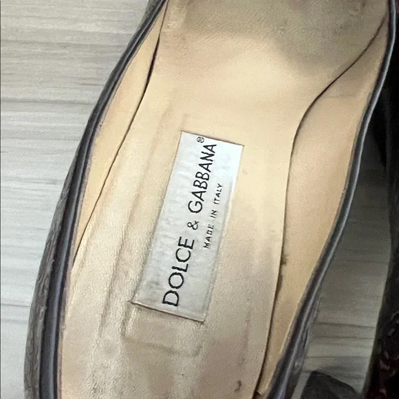 🛑 1 hour sale. Dolce & Gabbana, size 40 (US 9.5), Brown Rose, Floral Shoes - Picture 9 of 14